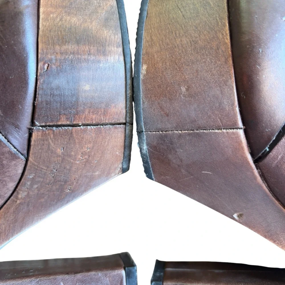 Robert Clergerie Barneys New York Dixo Platform Wedge Sandal Brown Leather 10